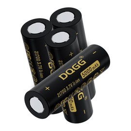 BENKIA 21700 Rechargeable Battery 5000mAh 3.7V Flat Top 4 Pack High Capacity 21700 Batteries Rechargeable for Flashlight