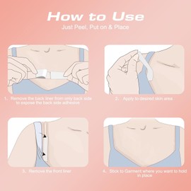 Double Sided Tape for Clothes, Fashion Tape 160 Pack for Women Fabric Tape & Clothing Tape Strong Transparent Clear Tape Portable and Easy to Peel Off for All Shades and Sensitivity