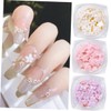 Beavorty Nail Art Beads of Gradient Flower Patches for Manicure