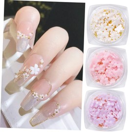 Beavorty Nail Art Beads of Gradient Flower Patches for Manicure Supplies High-end Nail Art Decors Easy to Apply