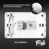 Contech CLSOL TV Antenna Socket & Telephone Jack Outlet, SAA