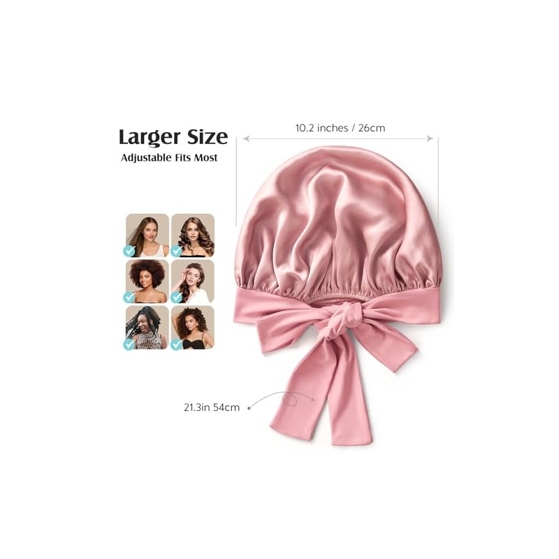 YFONG- Gorro de seda morera 100% 22 momme para dormir