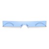Armear Trendy Tiny Rimless - anteojos de sol rectangulares delgadas,