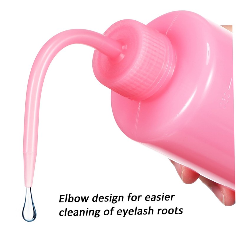 Healeved 2pcs Eyelash Cleaning Bottles Nozzle Portable Squeeze Water Bottles