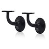 XFORT Smithy's Range Black Antique Handrail Brackets, Traditional Cast Iron