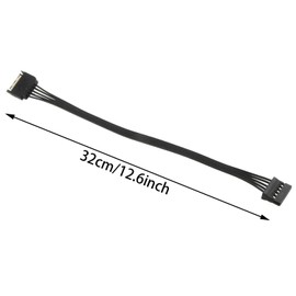 MEETOOT SATA Power Extension Cable 2pcs 12.6" 15 Pin SATA Power Extension Male to Female Extender Cable for HDD Hard Drive, Black