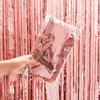 2pcs 3.2ft x 6.5ft Foil Curtain Decorations,Rose Gold Tinsel Foil