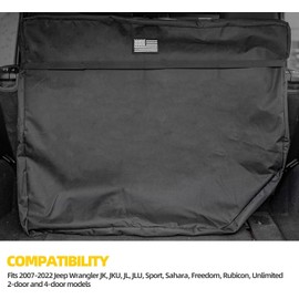 NKCELL POWER Freedom Panel Hard Top Storage Bag with Handle Compatible with 2007-2025+ Jeep Wrangler JK JKU JL JLU Sports Sahara Freedom Rubicon Unlimited Gladiator 2-Door & 4-Door