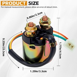 SOLLON Starter Solenoid Relay for 4-Stroke GY6 Engine 50cc 150cc 200cc 250cc ATV Dirt Bikes Taotao Scooters Go Kart Dne Buggys Quad 4 Wheelers Pit Bike Moped Roketa SSR Sunl Coolster