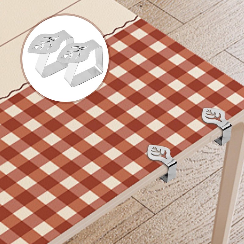 U-Vathing 12Pack Leaf Shape Tablecloth Clips,Picnic Table Clips Stainless Steel