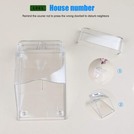 QKFON Transparent Doorbell Cover Doorbell Protective Cover Outdoor Transparent Waterproof Wireless Doorbell Cover Wall Mount Transmitter Bell Accessories 11 x 6 x 5 cm