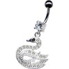 Swan Bird White Clear Animal Bird Animal Belly Button Piercing