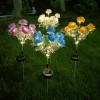 2pcs Solar-Powered Peony Flower Light, IP65 Waterproof, 14 Fancy Lights