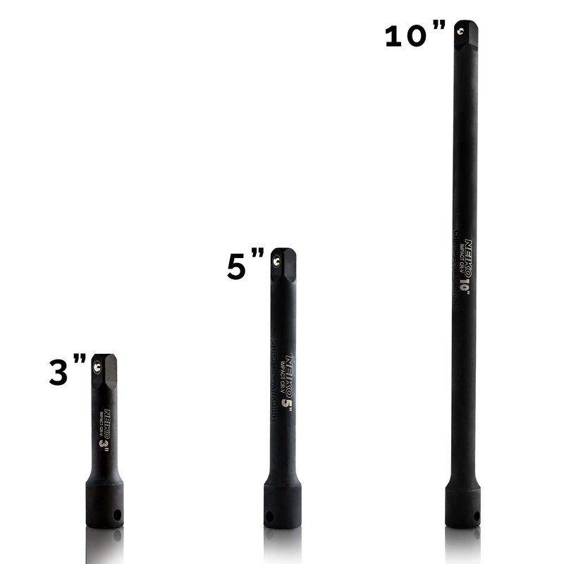 NEIKO 00234A 3/8-Inch-Drive Impact Extension-Bar Set, Made with CrV Steel,