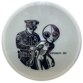 DOOMSDAY DISCS Area 51 | Stable Disc Golf Putter and Approach Disc | Premium Glow in The Dark Plastic