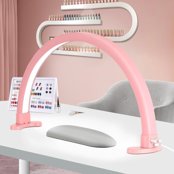 JIUYONG Super Bright Half Moon Light for Nail Desk, Upgrade