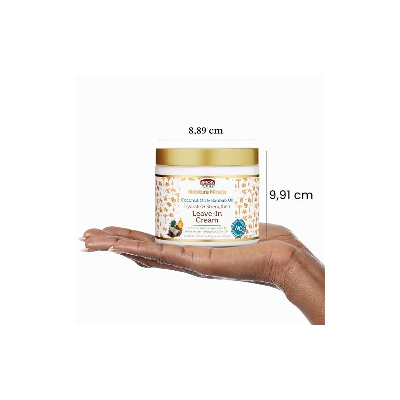 African Pride Moisture Miracle Coconut and Baobab Oil Leave-in Cream,