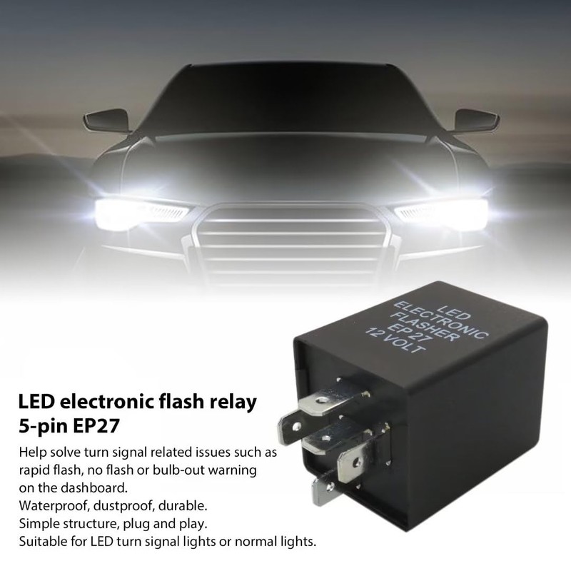 Vicue 5-Pin EP27 FL27 LED Flasher Relay Fix Turn Signal