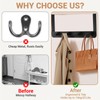MACOLE Over Door Hook Rack with 4 Hooks, Extra Strong