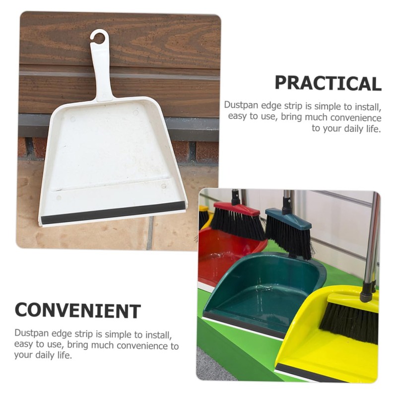 ULTECHNOVO 2 pcs Replacement Dustpan Edge Strips Plastic Dustpan Accessories