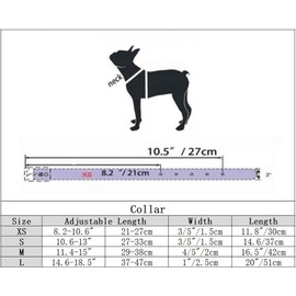 Spiked Dog Collar Soft Stud Studded Rivet Spike Cat Collars Adjustable for Girl Boy Small Breed Pet Teacup Mini Tiny Puppy Kitten Black XS