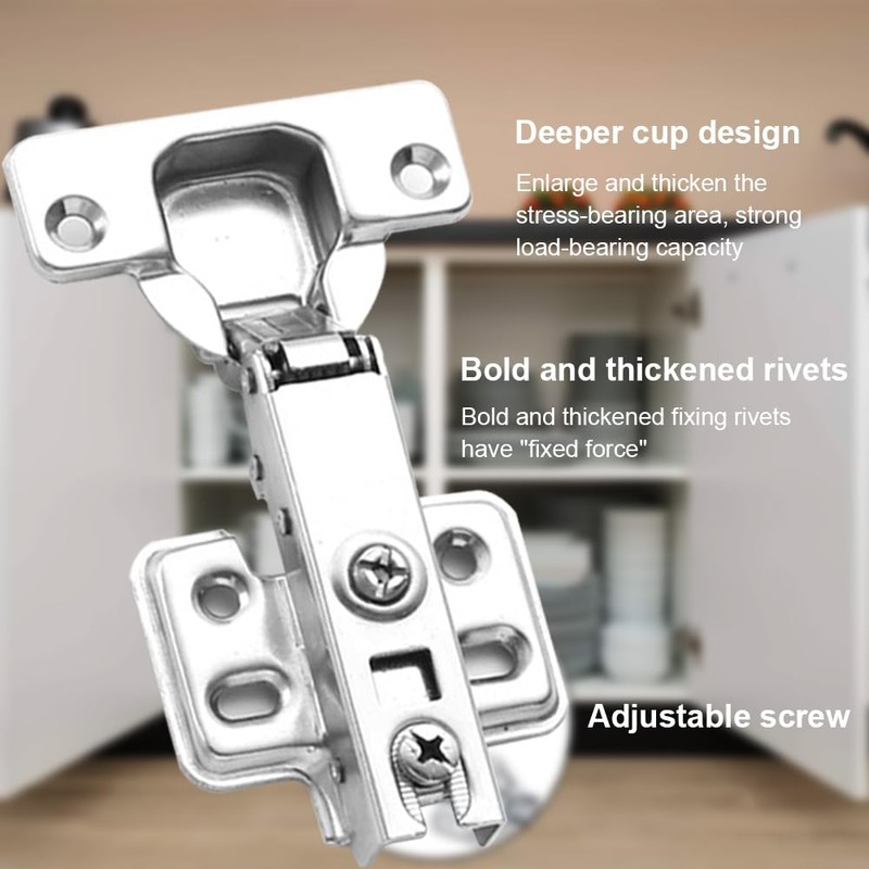 10 PCS Soft Close Cabinet Hinges Cold Rolling Door Hinge