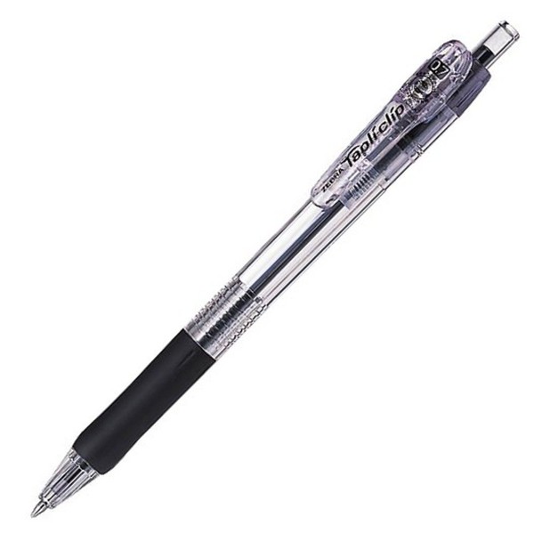 Zebra Oil Based Ballpoint Pen, Tape Clip, black