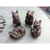 London Ornaments Set of 4 Cute Bronze Effect Mice (B)
