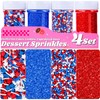 Red White and Blue Sprinkles, 11.3oz/320g Edible Patriotic Sprinkles Mixed