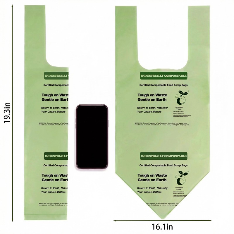 UFCOELPT 1.6 Gallon Compostable Food Scrap Bags with Handles, Small