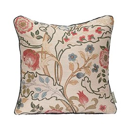Kawashima Textile Celcom LL1725 Morris Design Studio Back Cushion Cover Marie Isabelle Red 17.7 x 17.7 inches (45 x 45 cm)