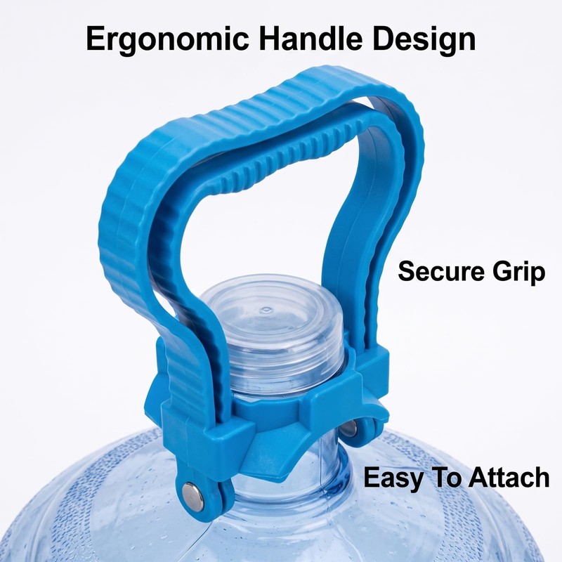 2 Pack Blue 5 Gallon Water Jug Handle, Ergonomic Non-Slip