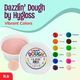 Hygloss Play Modeling Dough - Rose Dough Unscented - Safe & Non-Toxic for Kids Arts & Crafts - Party Favors - Classroom Supplies - 3lb