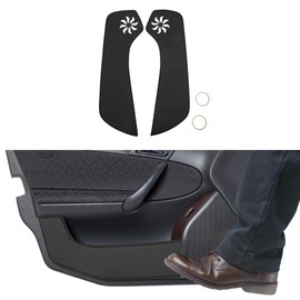 X AUTOHAUX Leather Car Door Anti Kick Pad Sticker for Buick GL8 2011 2013 Door Side Edge Guard Protector Interior Accessories Black 1 Set