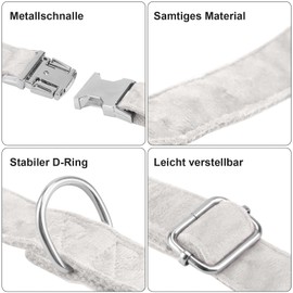 Tie KTWSUEF Dog Collar Bow Tie Velvety Bow Tie for Dogs, Comfortable Durability Collar Dog, Removable and Adjustable Bow Tie Dogs for Weddings, Birthdays, Festive