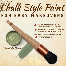 Chalky Chicks Chalk Paint - Chalk Paint for Furniture, Craft Paint, Cabinet Paint, Wood Paint, and Furniture Paint, Spray Paint-Ready for Home Decor - Mountain Green (Sage Green) 16 Fl Oz (Pack of 1)