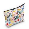 WZMPA Teacher Assistant Cosmetic Makeup Bag Teacher Aide Gift Teaching