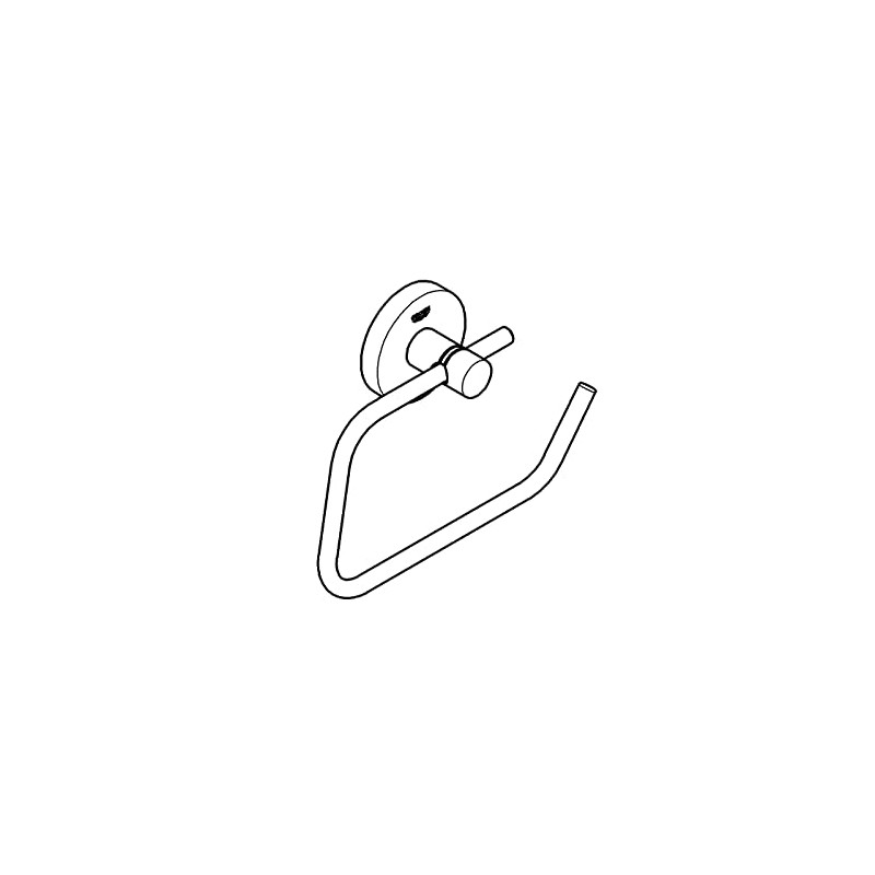 GROHE Start - Papierhalter (Material: Metall, verdeckte Befestigung, ohne Deckel,