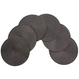 Vienna Woven Spiral Table Placemats 15 Inches Round Set of 6 Non-Slip Dining
