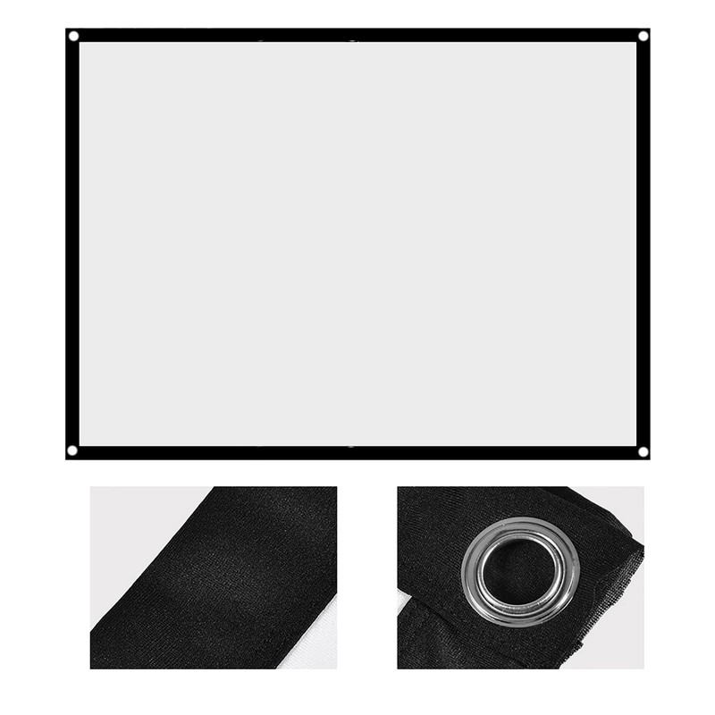 Projector Screen Movie Screen Home Theater 4:3 72" Portable Wall