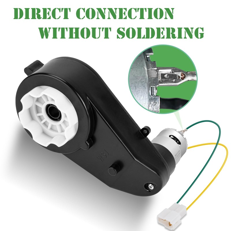 2Pcs 12V Powered Wheels Motor Upgrade Gearbox Electric Motor 12V