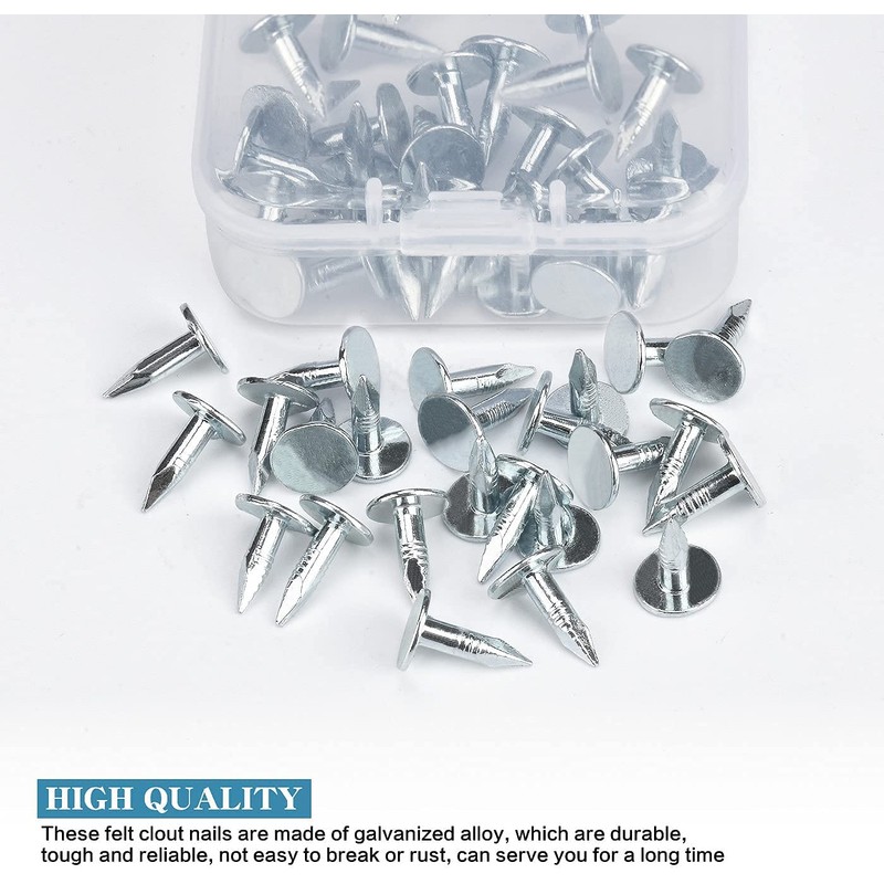 oumuik 100pcs Roofing Nails Felt Clout Nails for Wood Sheds