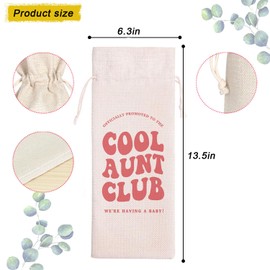 Aunt Gift Wine Bag, Funny Pregnancy Announcement for Aunt, Auntie Gift, Pregnancy Announcement Ideas, Wine Bag Pregnancy Reveal, Cool Aunt Club