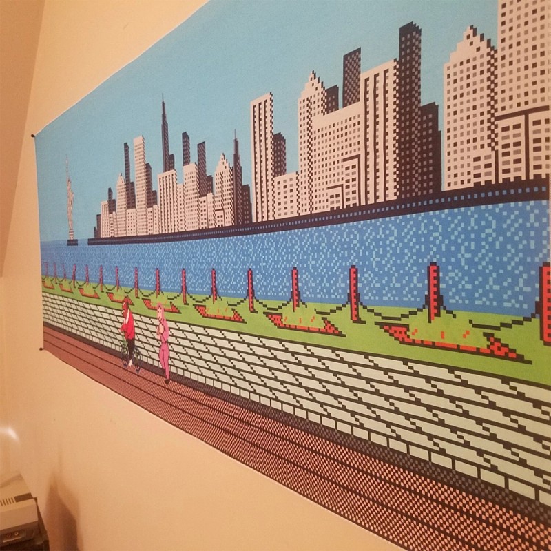 Mike Tyson's Punch-Out 5x2 foot tapestry Little Mac and Doc