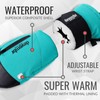 devembr Ski Mittens with Wrist Guards, Warm Snowboard Mittens, Waterproof,