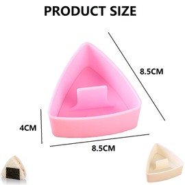 Triangle Rice Ball Mold Sushi Mold,Onigiri Mould,Plastic Triangle Sushi Mold Case,Rice Ball Bento Presses Mold,Cute Triangular Rice Ball Mould for Kids Picnic Sushi DIY Tool, Kitchen Cooking,2 PCS