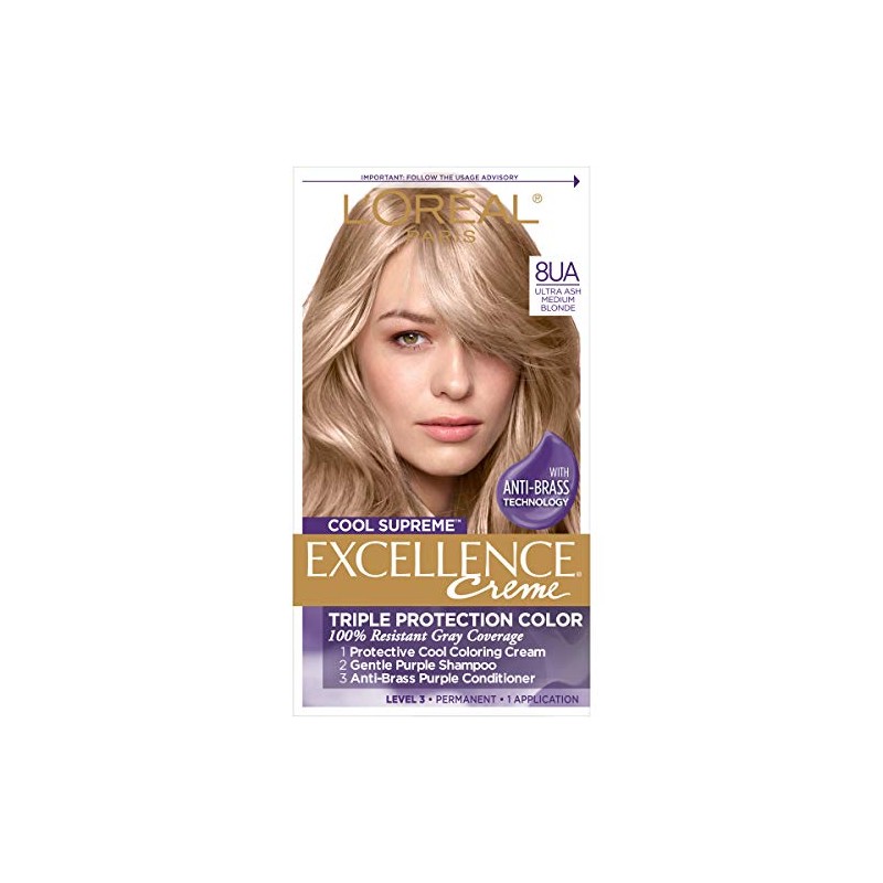 L'Oreal Paris Excellence Cool Supreme Permanent Hair Color, Ash, 100