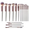 18-Piece Makeup Brush Set for Beginners - Foundation Concealer Powder Blush Eyeshadow Brushes - Premium Synthetic Vegan Cruelty-Free Brushes