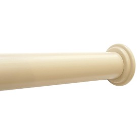 Urbanest 1" No Drilling Shower Closet Window Metal Premium Adjustable Tension Rod, Heavy Duty, 24-inch to 42-inch, French White