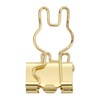 100Pcs Bunny Binder Clips Gold Cute Handle Durable Metal Multifunction